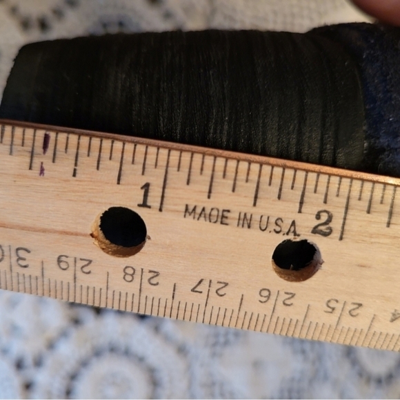 Born Navy Blue Heeled Ankle Boots Booties Women's 8 M Zip Up Side Almond Toe EUC - Picture 8 of 13